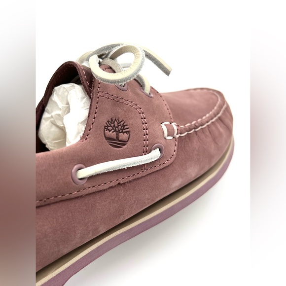 Timberland Women's Classic Amherst 2 Eye Slip On Purple Boat Shoes Size 11M New - Picture 8 of 8